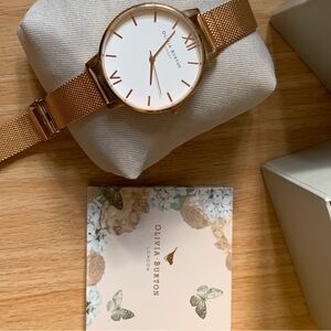 Olivia Burton Rose Gold Mesh Watch